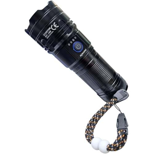 Everton RT-180 Beyaz Lazer 50W 1000 Lm Çantalı Metal Şarjlı El Feneri