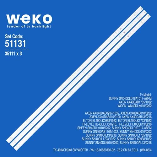 Weko Wkset-6131 Sunny 40