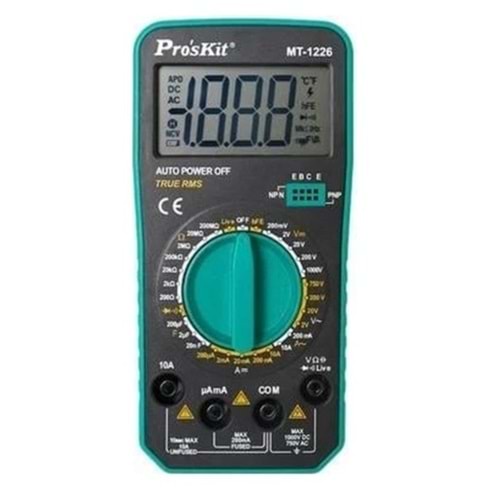 Proskit MT-1226 3-1/2 Dijital Multimetre True Rms