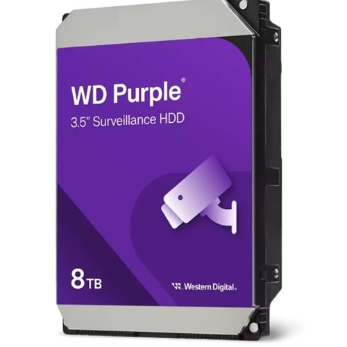 Western Digital Purple WD85PURZ 8 TB Sata 6GB-S 256 MB DV 7/24 Güvenlik Hdd