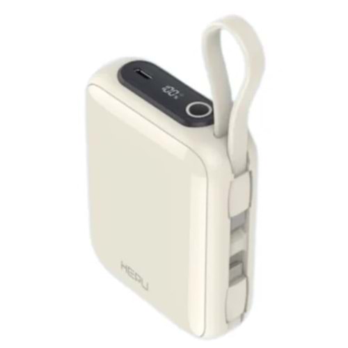 Hepu HP-A16 20.000 mAh 22.5W Type-C & iOS Kablolu + LED Göstergeli Hızlı Şarjlı Powerbank