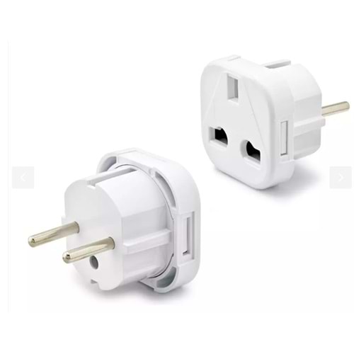 Hadron Fis003 Amerikan-İngiliz Fiş Adaptörü Beyaz