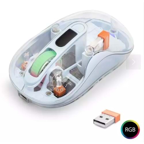 Nodar ND1205M Wireless Şeffaf Mouse Mavi