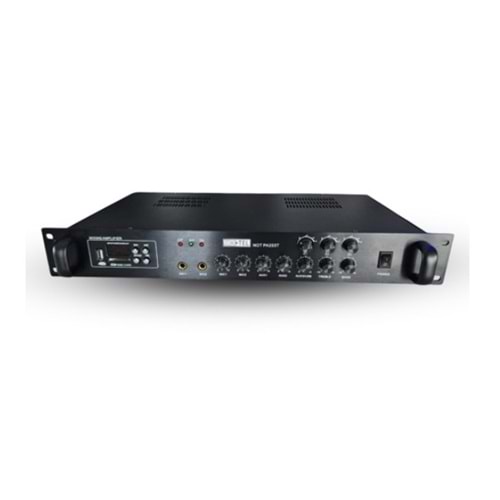 Notel PA-203T 80W Trafolu 3 Bölgeli 2 Mikrofon Girişli Trafolu Anfi
