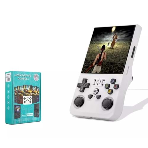 Nodar ND759 R36 Max Retro Game Konsolu 4.0inç Ekran 4000mAh Batarya 256GB Destekli Taşınabilir Beyaz