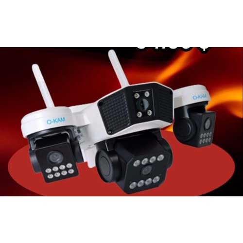 O-KAM Pro 6064 4 Kameralı Wifi PTZ Kamera