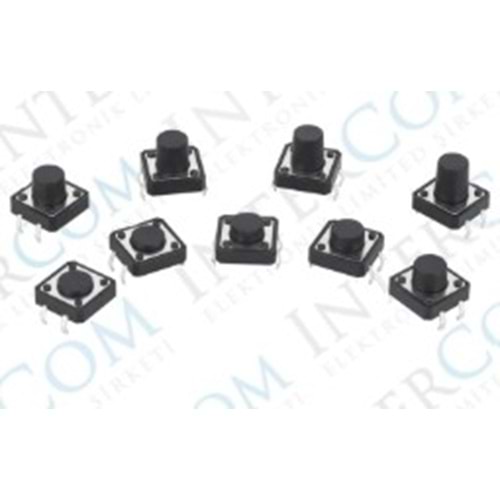 IC-202 Kare Buton Büyük Tac Switch 12x12x4mm 2 Li Paket Halinde