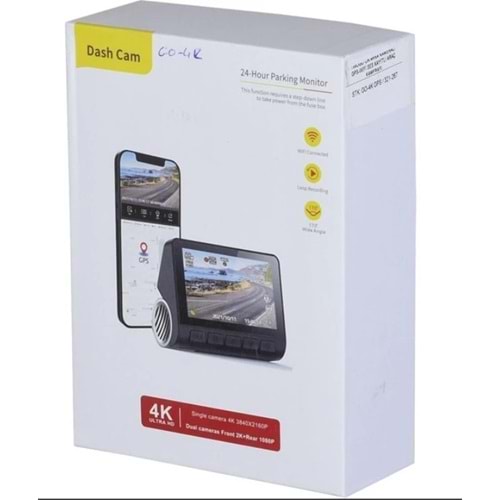 Twogo GO-4K Gps Wi-Fi Araç Dvr Kayıt Kamerası
