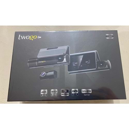 Twogo GO-IX18 3 Kameralı Araç Kamera Kayıt Cihazı