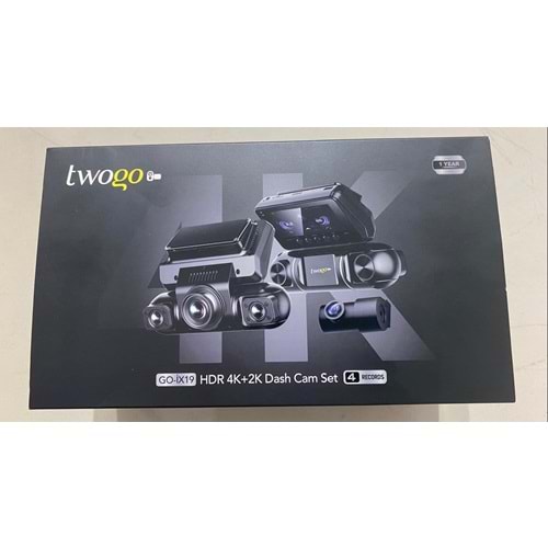 Twogo GO-IX19 4 Kameralı Araç Kamera Kayıt Cihazı