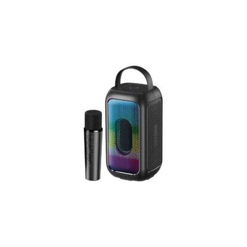 Leader Lp121 Rgb Bluetooth Usb Aux Fm Radyo Kablosuz Mikrofon Taşınabilir Toplantı Amfisi
