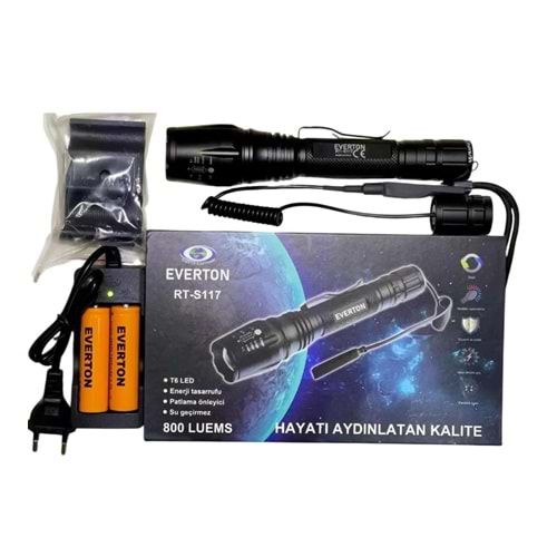 Everton RT-S117 800 Luems Su Geçirmez Tüfek Feneri