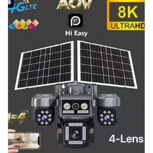 Ztech ZR-Z7PLUS 8MP 4G 4 Lens Çift Solar Panel Kamera
