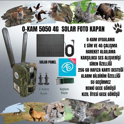 O-KAM Pro 5050 4G Solar Fotokapan Kamera