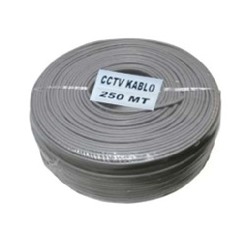 Onli ON-5001 2+1 1x0.50mm + 2x0.50mm İç Mekan Mini Coax PE Kamera Kablosu - Metre(250)