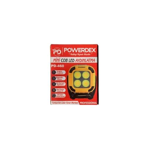 Powerdex PD-460 Cob Mini Şarjlı Kamp Lambası – Manyetik Anahtarlık Işıldak