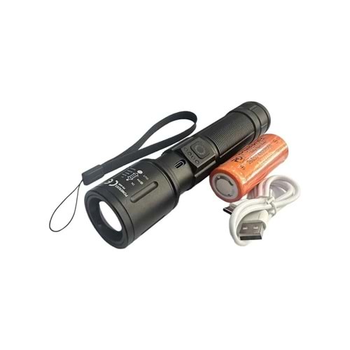 Powerdex PD-4200 Su Geçirmez 10 Watt Süper LED Profesyonel Şarjlı El Feneri