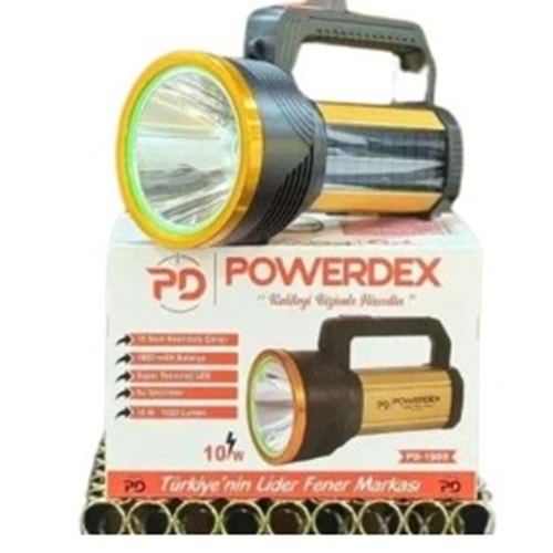 Powerdex PD-1900 1000 Lümen Su Geçirmez LED Şarjlı El Feneri