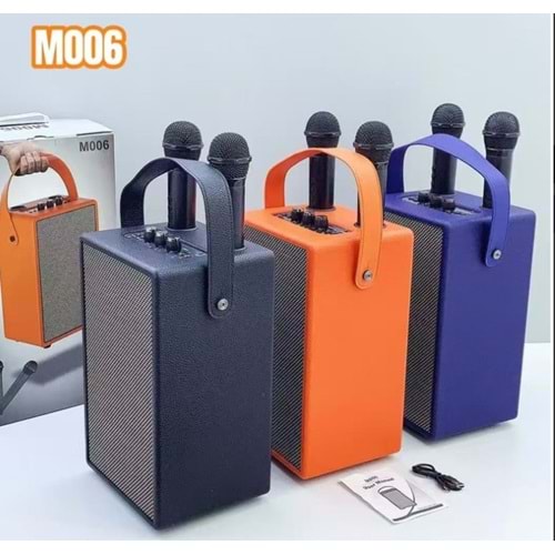 Venandin M-006 20W Mikrofonlu Bluetooth Karaoke Taşınabilir Hoparlör - Turuncu