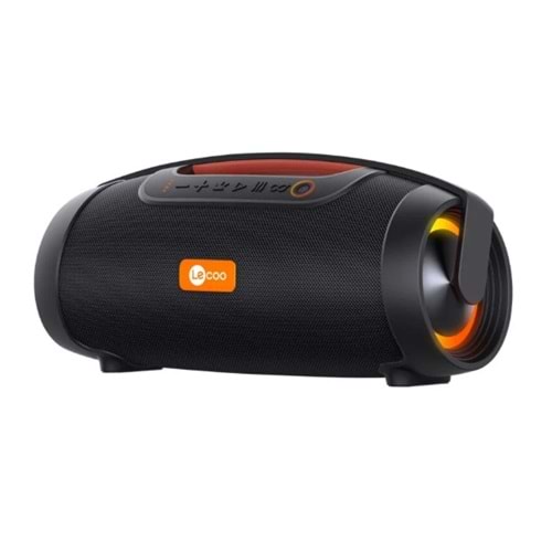 Lecoo DS151 80W Kablosuz Bluetooth 5.0 RGB Aydınlatmalı IPX5 Su Geçirmez TWS Boombox Stereo Taşınabilir Hoparlör Siyah