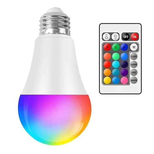 Ledx AL-LL9RGB 9W Kumandalı RGB LED Ampul (E27 – 800 Lümen)