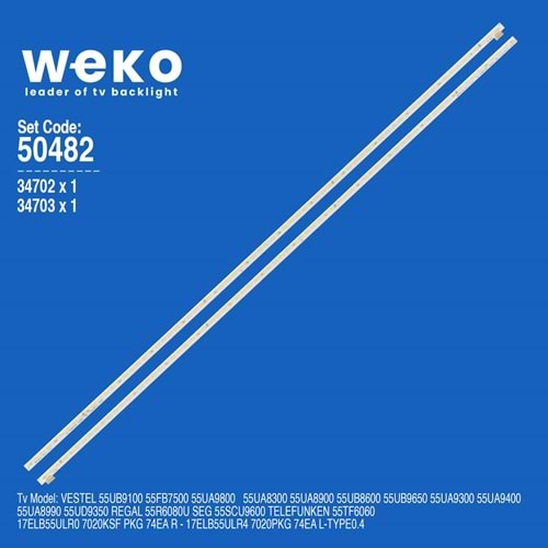Weko Wkset-5482 34702X1 34703X1 17ELB55ULR0/17ELB55ULR4 Vestel 55