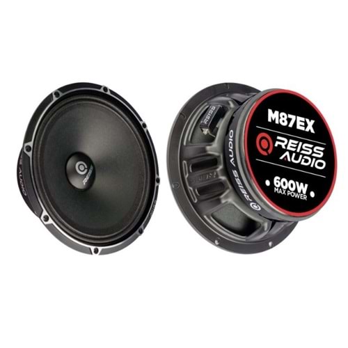 Reiss Audio RS-M87EX 20 Cm Midrange 600 Watt Max Power + 300 Watt RMS Power 2 Li Paket Halinde