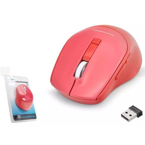 Hadron HDX3408R 600/1600 Dpi Wireless Kablosuz Mouse Kırmızı