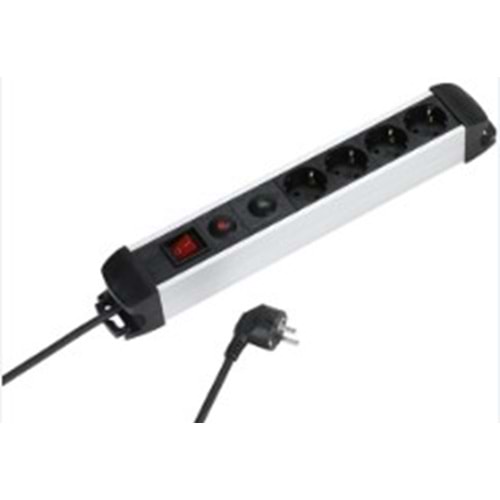 Vivanco 26558 4 Lü Anahtarlı Akım Korumalı Priz