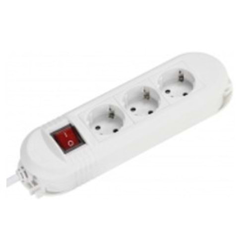 Vivanco 22356 EK3 W3 3 Lü Anahtarlı Akım Korumalı Priz 3m