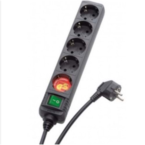 Vivanco 27017 EBLS 5W 5 Li Anahtarlı Akım Korumalı Priz