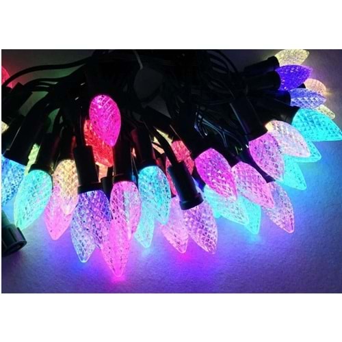 Magicline SNC-211 Animasyonlu Rgb 28 Çam Kozalak Yılbaşı Ağacı Süsü -5 Metre