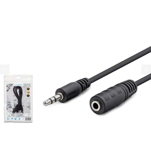 Hadron HDX1004 3.5 mm to 3.5 mm F Kablo 2 Line 1.2M Siyah