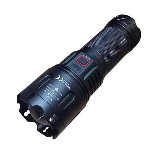 Powerdex PD-15000 7000 Lümen LED Büyük Avcı Şarjlı El Feneri