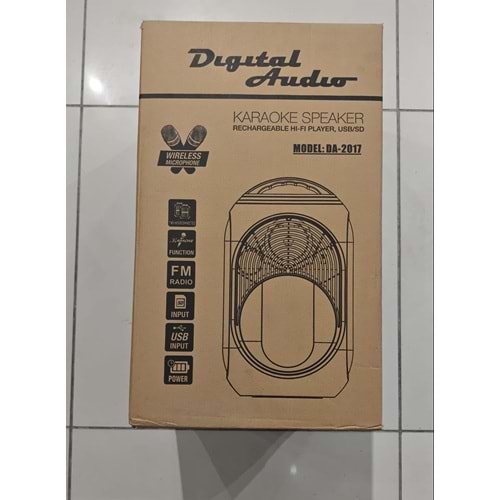 Digital Auido DA-2017 Çift Mikrofonlu Karaoke Taşınabilir Bluetooth Hoparlör
