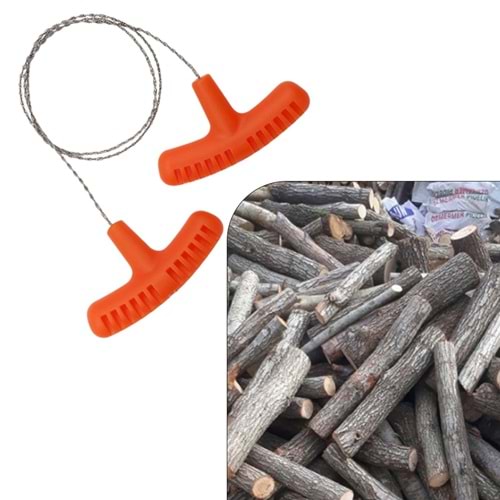 Sunup 20500 70 cm Taşınabilir Kamp ve Survival El Cep Tipi Paslanmaz Çelik Halat Testeresi