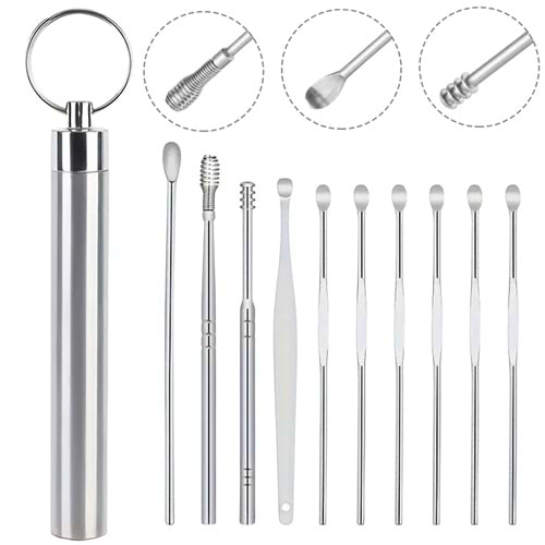 Sunup 27132 Paslanmaz Çelik 10 Lu Kulak Temizleme Seti