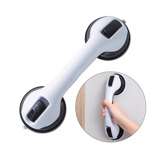 Sunup 14661 Vantuzlu Banyo Tutacağı - Kayma Düşme Önleyici Kilitli Tutunma Barı