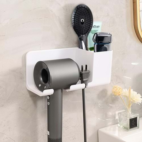 Sunup 27125 Banyo Rafı Sabunluk Diş Fırçası Saç Kurutma Makinesi