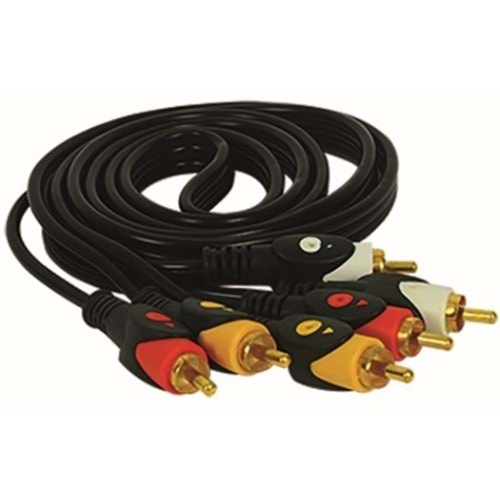 Winkel W-AV07 3 Rca to 3 Rca Tos Kablo