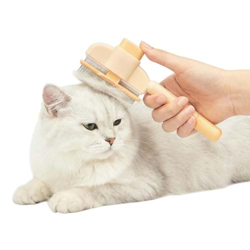 Sunup SN-29186 Otomatik Temizlenen Kedi Köpek Tarağı Pratik Tüy Toplayıcı Bakım Fırçası