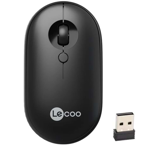 Lenovo Lecoo WS212 1600 DPI 4 Tuşlu Kablosuz Siyah Optik Mouse