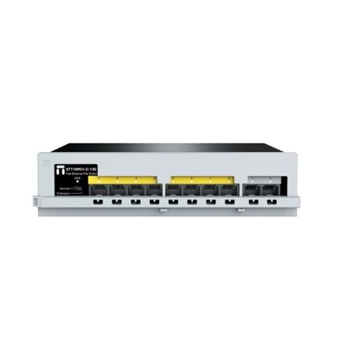 Stonet ST110PDI-2-65 10*10/100M ports: 8 PoE ports+2 uplink ports 65W