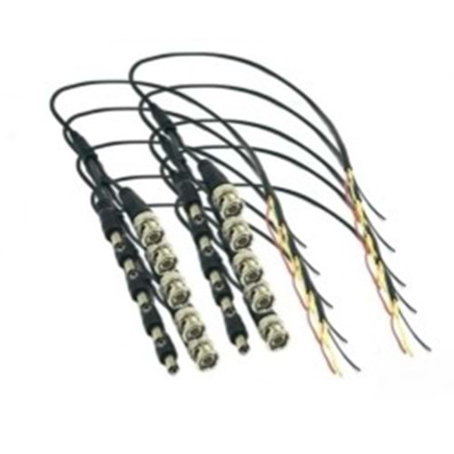 Compaxe CKPJ-250 Power Jacklı Dişi Bnc+Dc Kablo 10 Lu Paket Halinde