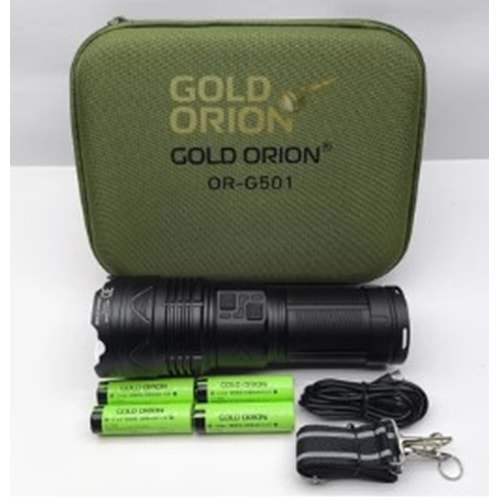 Gold Orion Or-G501 200W Zoomlu 6000 Lümen Şarjlı El Feneri