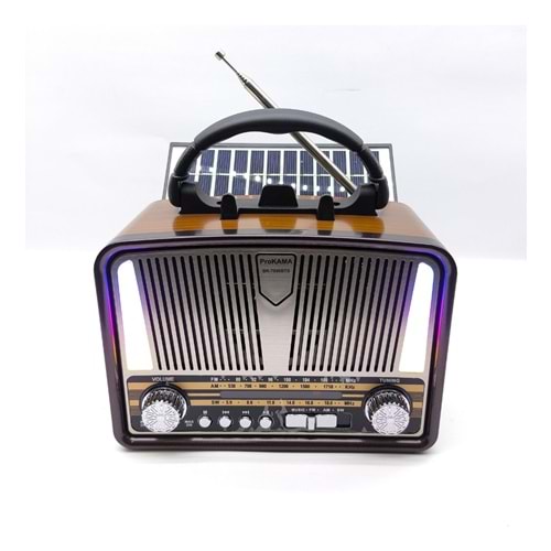 Prokama BK-7090BTS Nostaljik Eskitme Güneş Enerjili Bluetooth Nostaljik Radyo