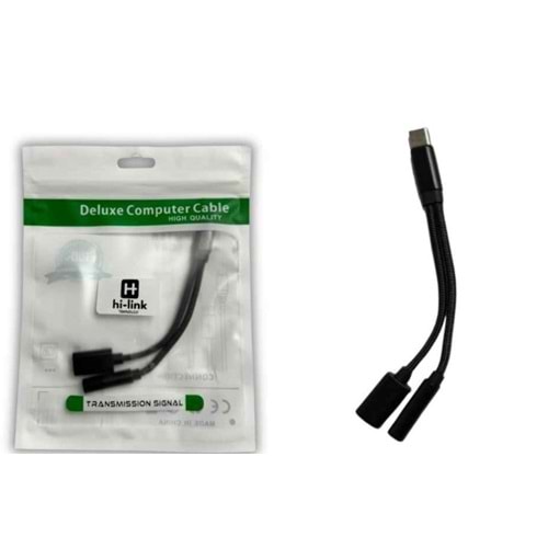 Hi-Link MCC003 Type-C Erkek to Aux+PD Kablo