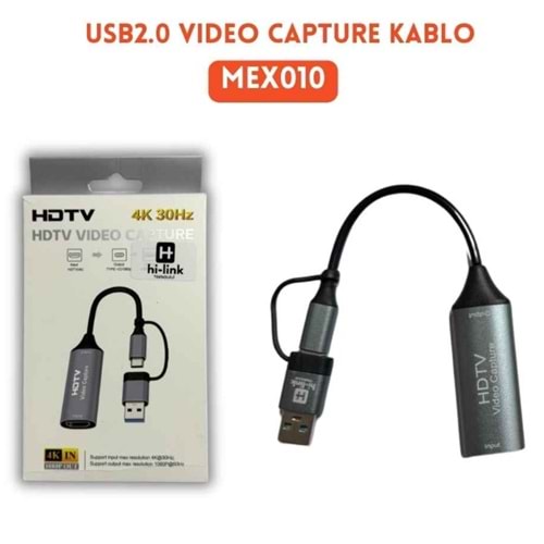 Hi-Link MEX010 USB 2.0 Video Yakalayıcı (Capture) Konnektör