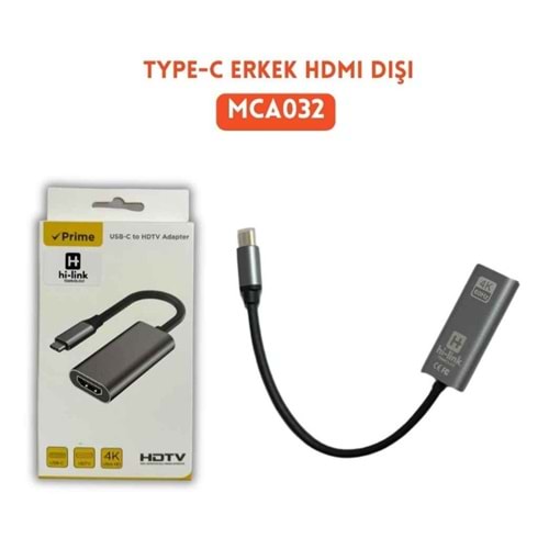 Hi-Link MCA032 4K 60Hz Type-C to Hdmi Dişi Çevirici