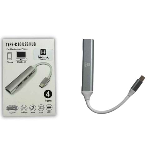 Hi-Link MUH012 TYPE-C to USB 4 Port USB Hub